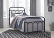 Nashburg Black Twin Metal Bed - Lara Furniture