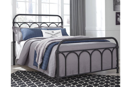 Nashburg Black Full Metal Bed - Lara Furniture