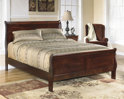 Alisdair Dark Brown Queen Sleigh Bed - Lara Furniture