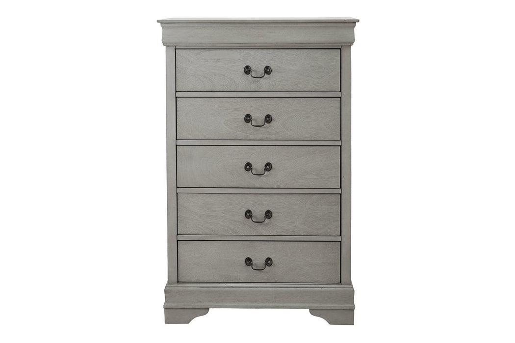 Kordasky Gray Chest of Drawers - Lara Furniture