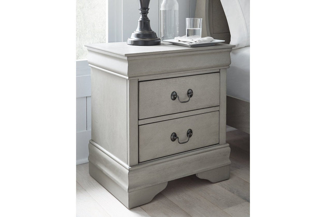 Kordasky Gray Nightstand - Lara Furniture