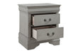 Kordasky Gray Nightstand - Lara Furniture