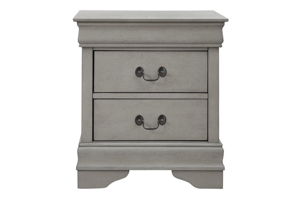 Kordasky Gray Nightstand - Lara Furniture