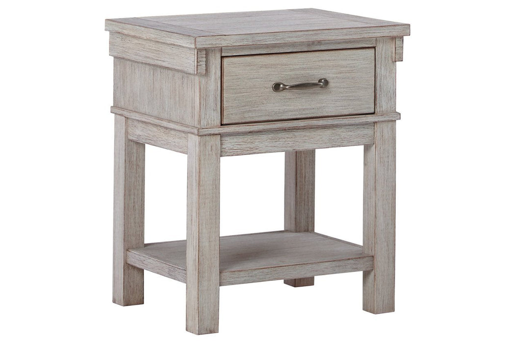 Hollentown Whitewash Nightstand - Lara Furniture