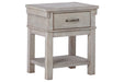 Hollentown Whitewash Nightstand - Lara Furniture