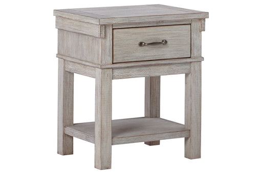 Hollentown Whitewash Nightstand - Lara Furniture