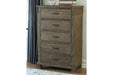 Shamryn Grayish Brown Chest of Drawers - Lara Furniture