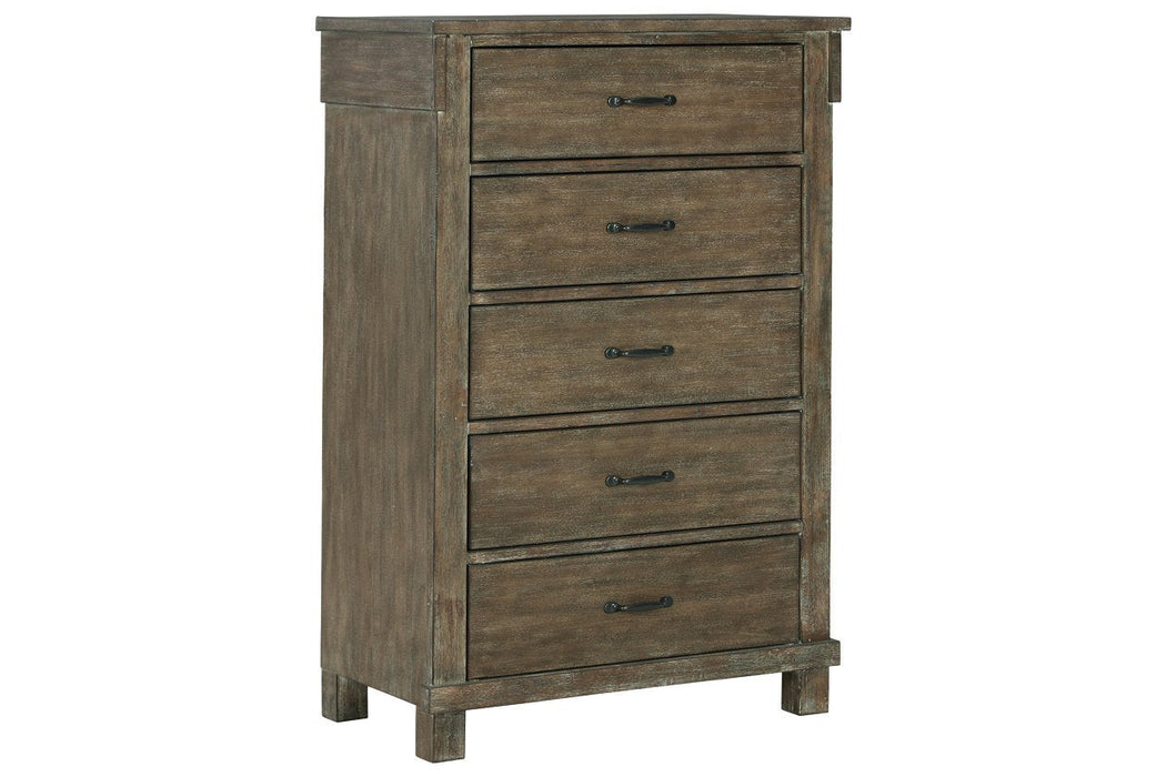 Shamryn Grayish Brown Chest of Drawers - Lara Furniture