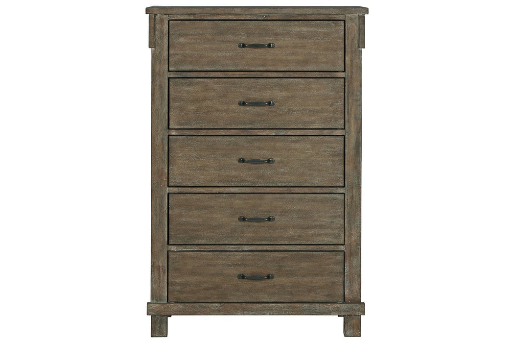 Shamryn Grayish Brown Chest of Drawers - Lara Furniture