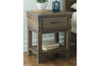 Shamryn Grayish Brown Nightstand - Lara Furniture