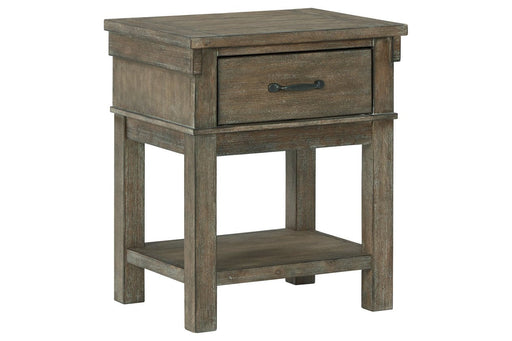 Shamryn Grayish Brown Nightstand - Lara Furniture