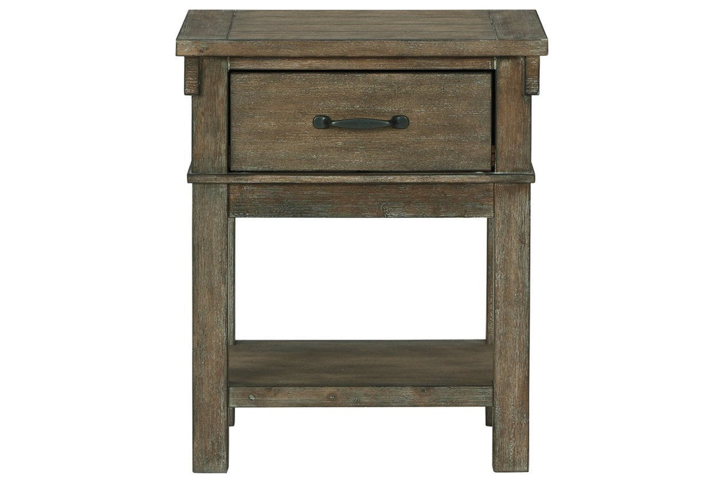 Shamryn Grayish Brown Nightstand - Lara Furniture