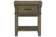 Shamryn Grayish Brown Nightstand - Lara Furniture