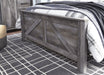 Wynnlow Gray King Crossbuck Panel Bed - Lara Furniture