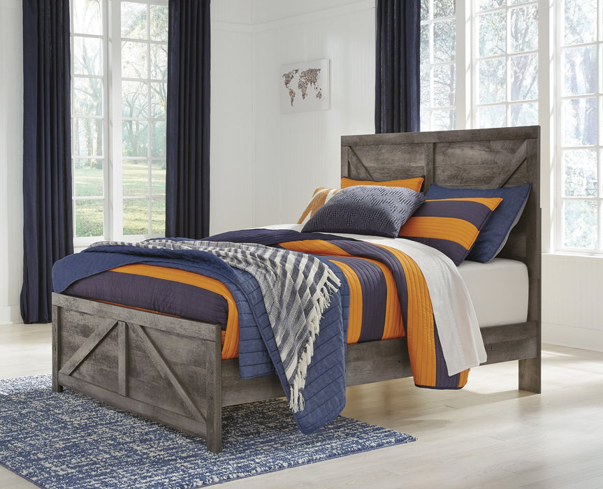 Wynnlow Gray Youth Crossbuck Panel Bedroom Set - Lara Furniture