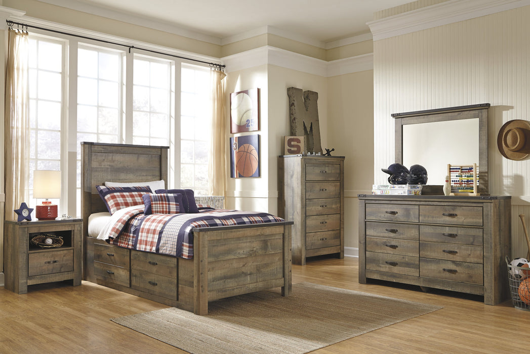 Trinell Brown Panel Under Bed Storage Youth Bedroom Set - Lara Furniture