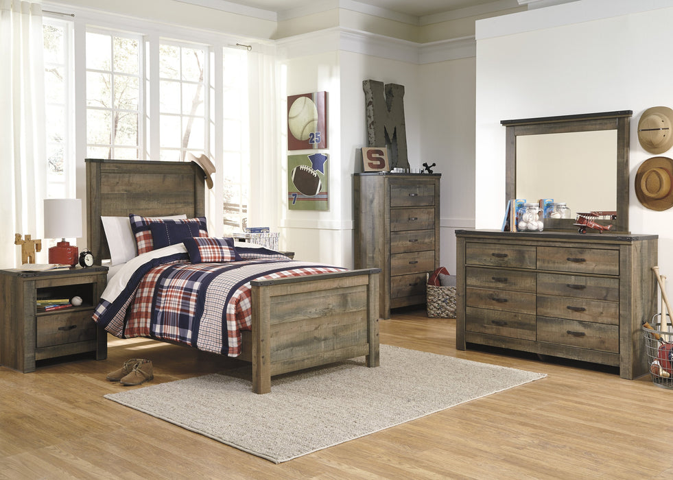 Trinell Brown Twin Panel Bed - Lara Furniture