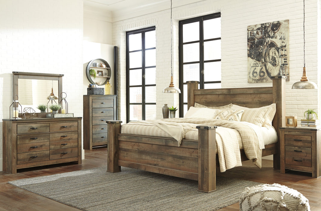 Trinell Brown Poster Bedroom Set - Lara Furniture