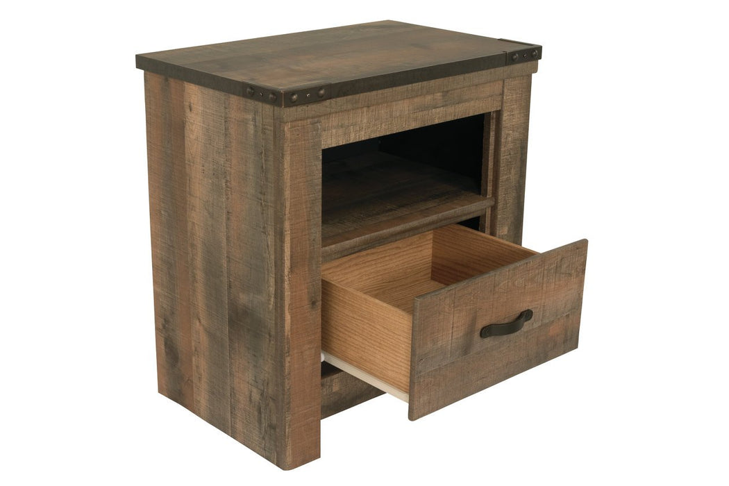 Trinell Brown Nightstand - Lara Furniture