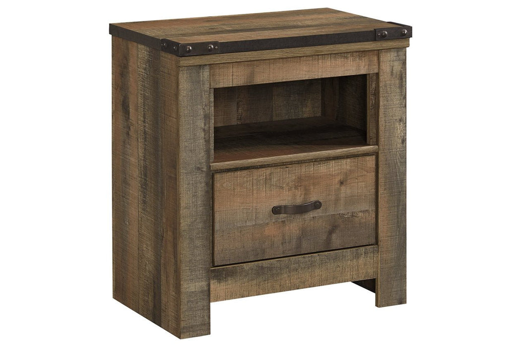 Trinell Brown Nightstand - Lara Furniture