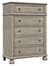 Falkhurst Gray/Brown Chest of Drawers - Lara Furniture