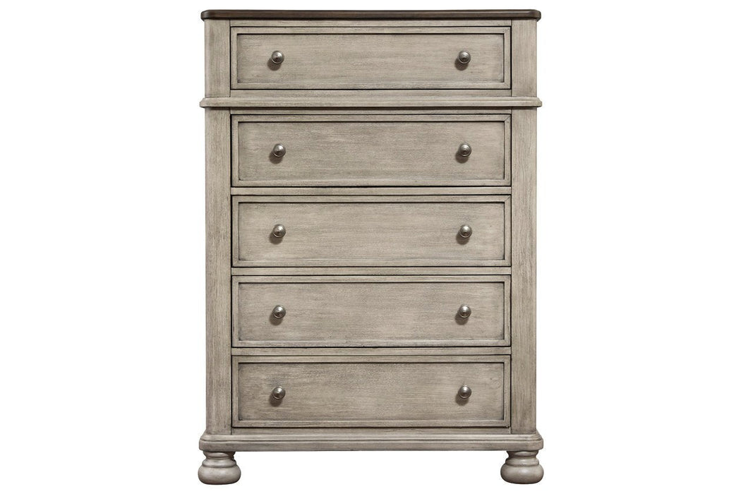 Falkhurst Gray/Brown Chest of Drawers - Lara Furniture