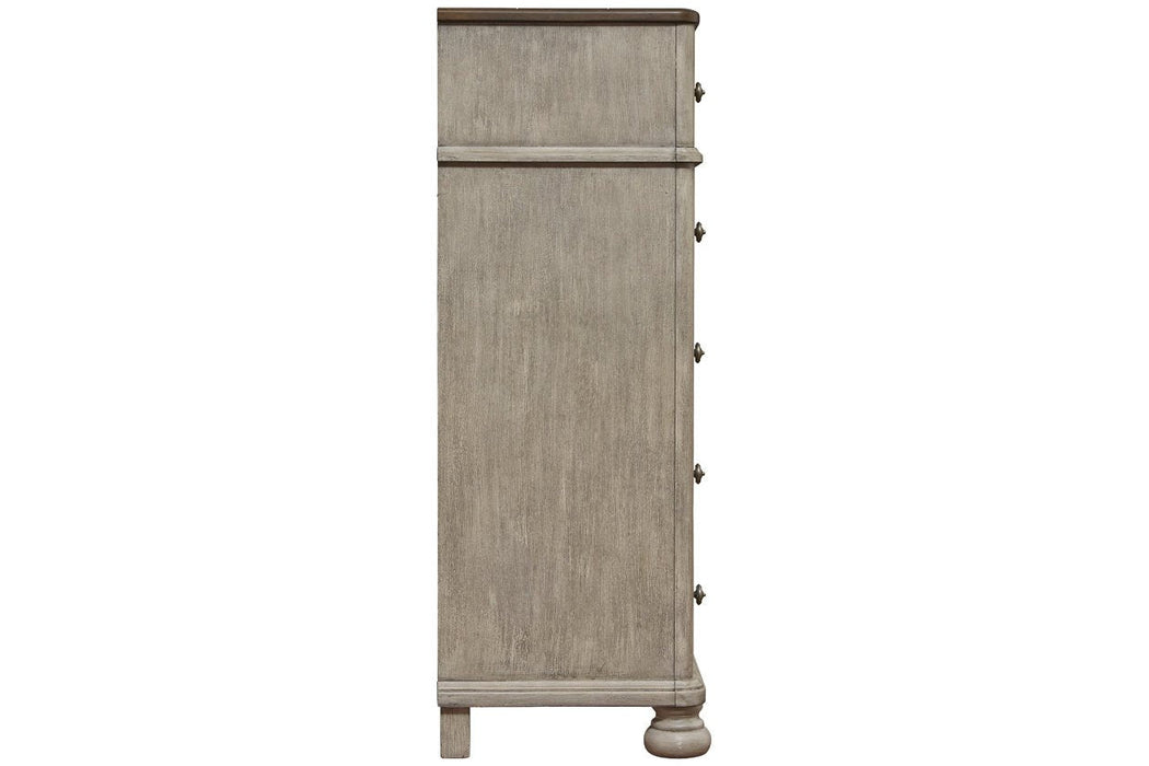 Falkhurst Gray/Brown Chest of Drawers - Lara Furniture