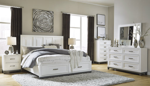 Brynburg White Footboard Storage Platform Bedroom Set - Lara Furniture