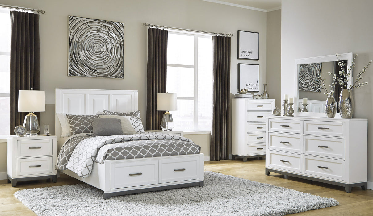 Brynburg White Footboard Storage Platform Youth Bedroom Set - Lara Furniture