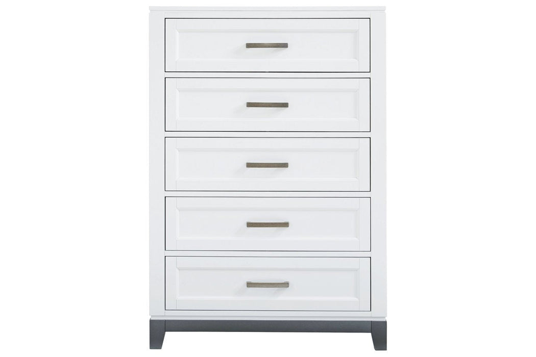 Brynburg White Chest of Drawers - Lara Furniture