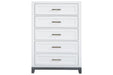 Brynburg White Chest of Drawers - Lara Furniture