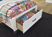 Brynburg White Footboard Storage Platform Youth Bedroom Set - Lara Furniture