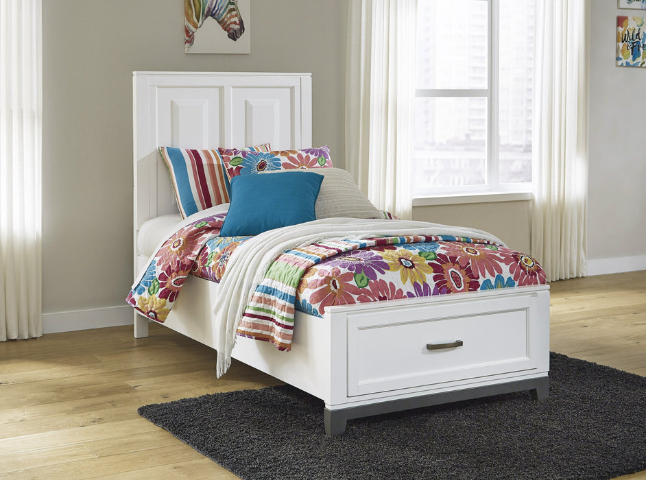 Brynburg White Footboard Storage Platform Youth Bedroom Set - Lara Furniture