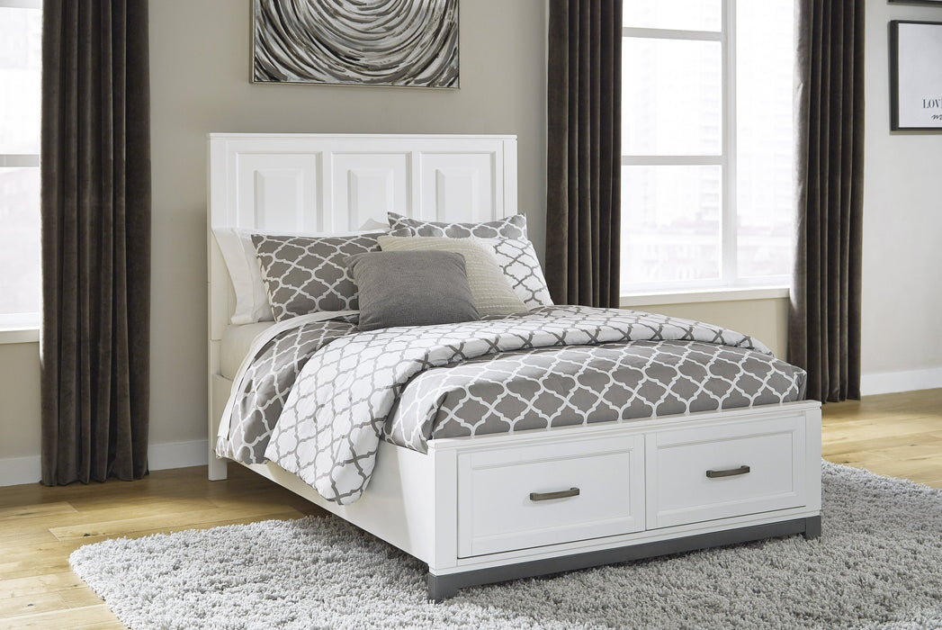 Brynburg White Footboard Storage Platform Youth Bedroom Set - Lara Furniture