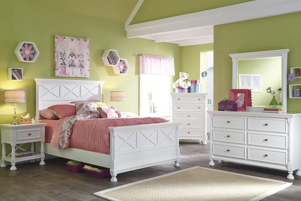 Kaslyn White Panel Youth Bedroom Set - Lara Furniture