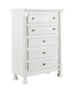 Kaslyn White Chest of Drawers - Lara Furniture