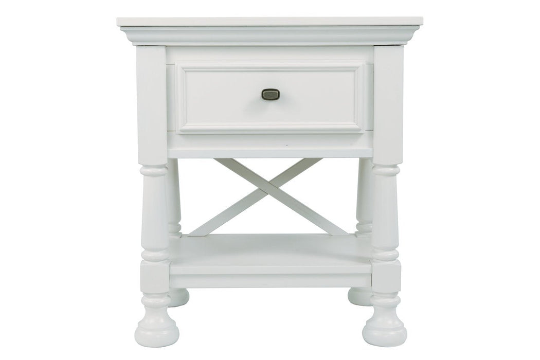 Kaslyn White Nightstand - Lara Furniture