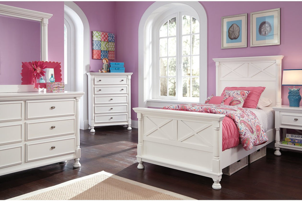 Kaslyn White Chest of Drawers - Lara Furniture