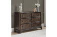 Adinton Brown Dresser - Lara Furniture