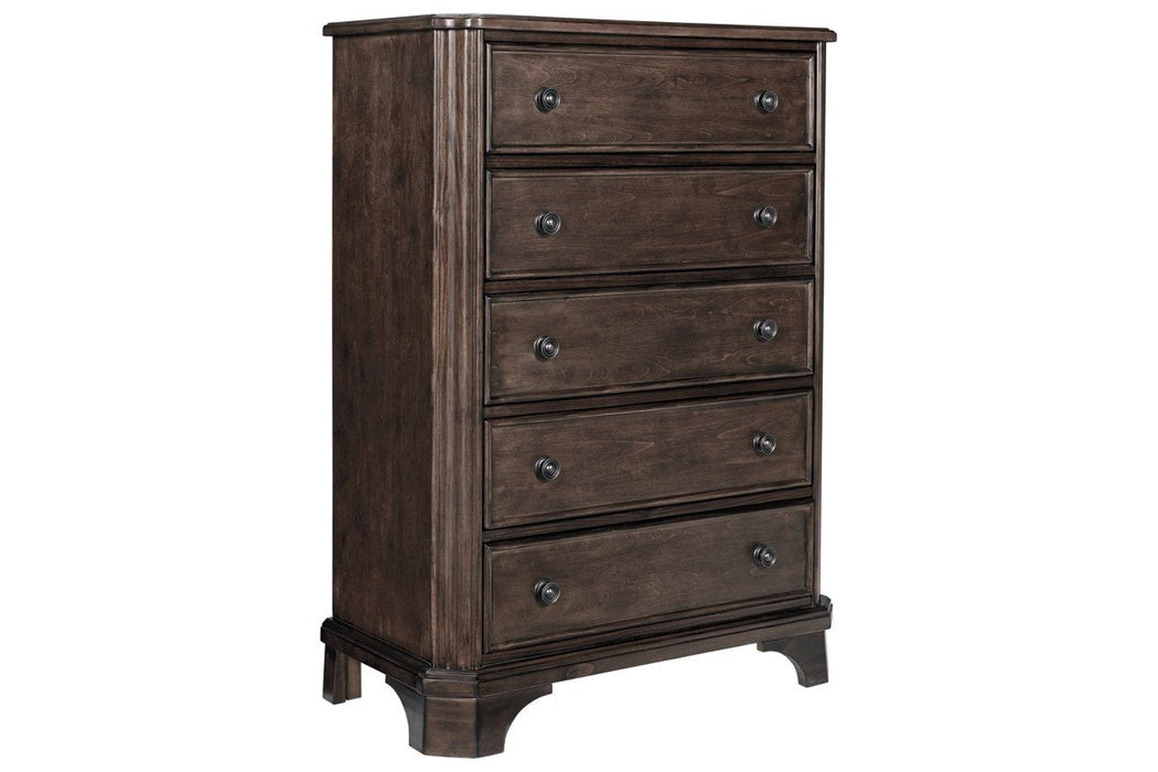 Adinton Brown Chest of Drawers - Lara Furniture