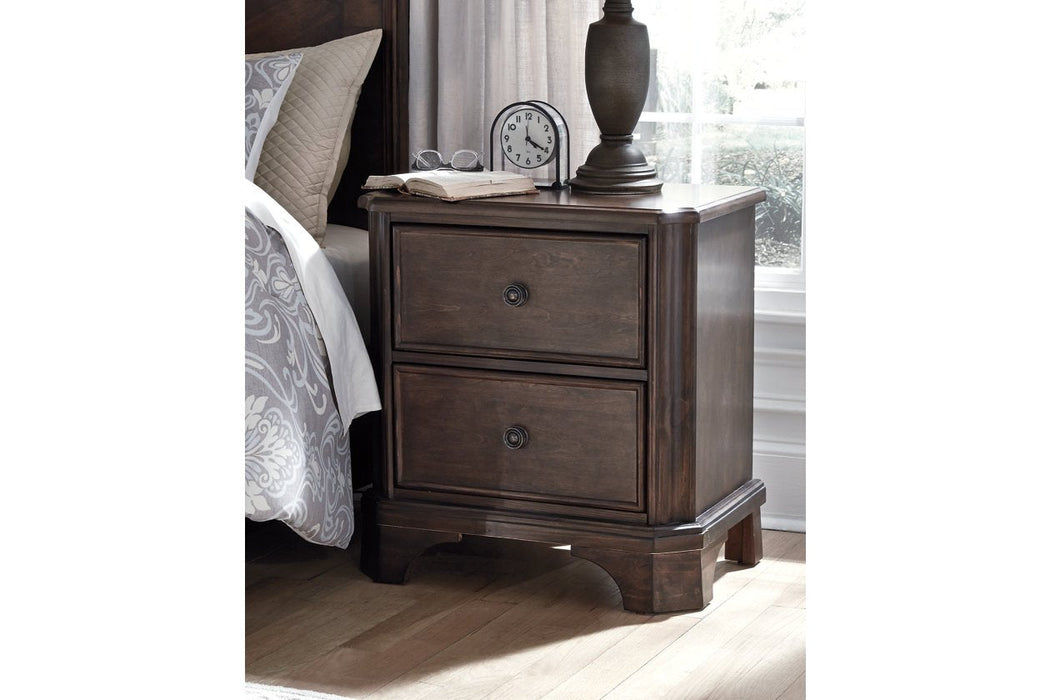 Adinton Brown Nightstand - Lara Furniture