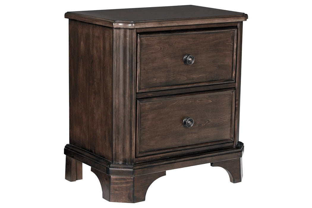 Adinton Brown Nightstand - Lara Furniture