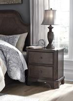 Adinton Brown Nightstand - Lara Furniture