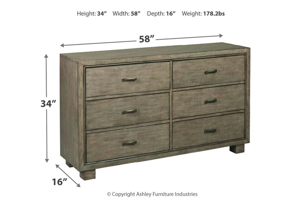 Arnett Gray Dresser - Lara Furniture