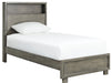 Arnett Gray Twin Bookcase Bed - Lara Furniture