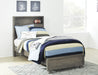 Arnett Gray Twin Bookcase Bed - Lara Furniture