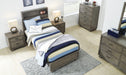 Arnett Gray Twin Bookcase Bed - Lara Furniture