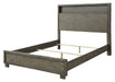 Arnett Gray Queen Bookcase Bed - Lara Furniture