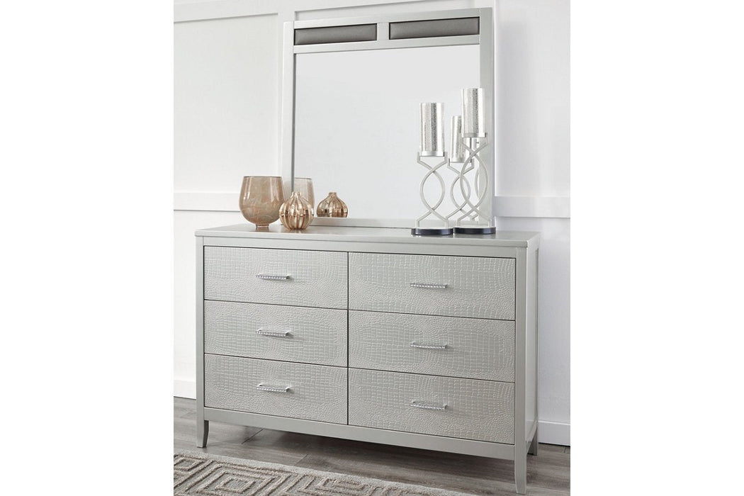 Olivet Silver Bedroom Mirror - Lara Furniture