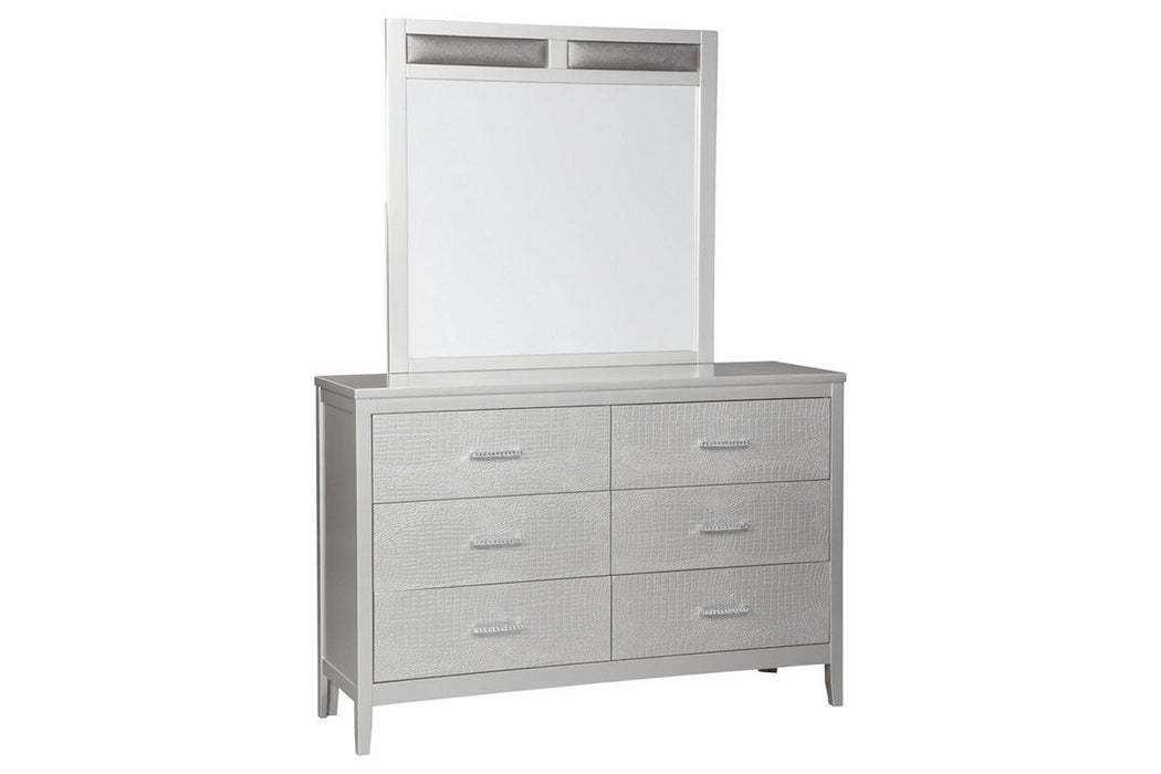 Olivet Silver Bedroom Mirror - Lara Furniture